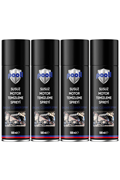 POOLL Susuz Motor Temizleme Spreyi 500 ML 4 Adet Motor Temizleme Spreyi Motor...