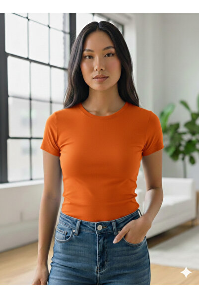 Maison La Femme Tricou pentru femei Crop cu potrivire perfectă