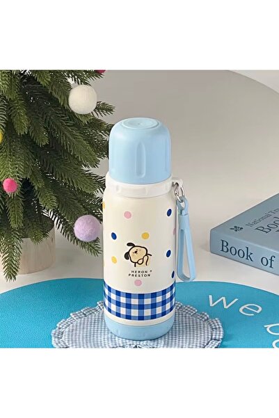 Mira Gift 500 ML SEVİMLİ KEDİ DESENLİ ÇELİK TERMOS(SIZDIRMAZ-ASKILI)