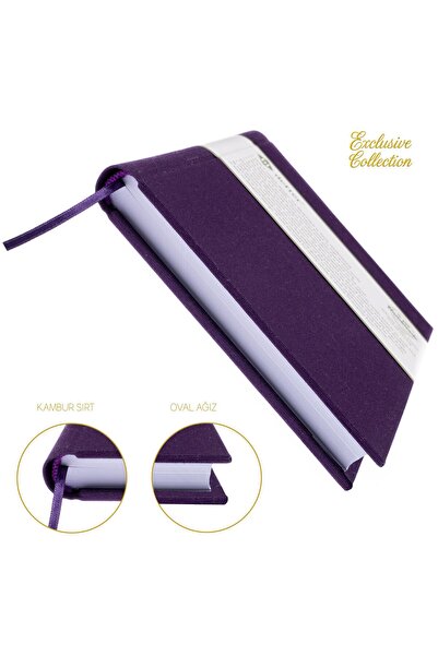 BİDEFTER Striped Notebook – Viscose Fabric Binding, 100% Handmade, Hand Stitc...