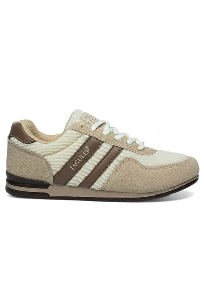 Kids Club Shoes حذاء رياضي Jagulep 2202 بنعل رفيع للجنسين، لون بيج
