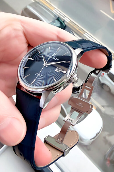 Daniel Klein Exclusive Erkek Kol Saati 3 Atm Su Geçirmez Siyah Deri Kordon He...