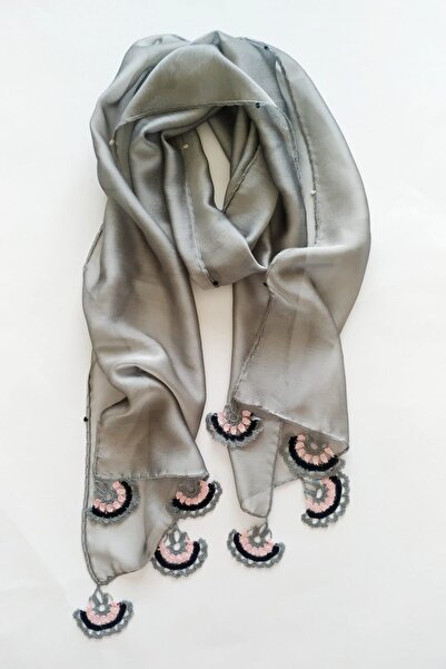 Halley Concept وشاح شيفون مطرز