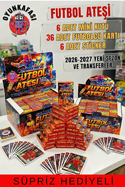 OYUNKAFASI FUTBOL ATEŞİ - Taş Kağıt Makas (YENİ) 6 MİNİ KUTU FUTBOLCU OYUN KARTI