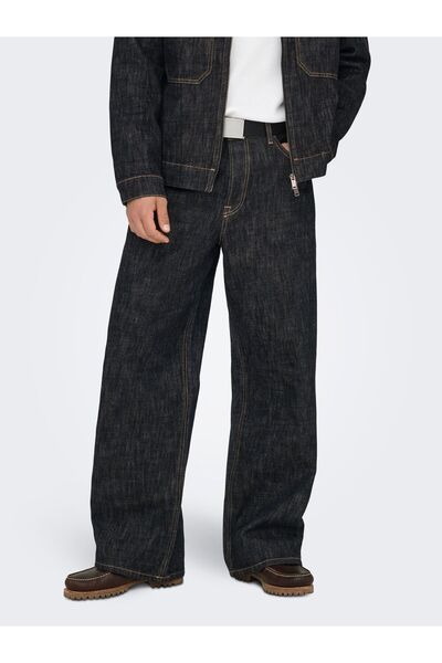 Only & Sons Jeans mit weitem Bein ONSREMI Mid Rise Weiter Beinschnitt Jeans