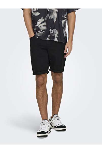 Only & Sons Jeans-Shorts ONSPLY Mittlere Taille Normal geschnitten Shorts