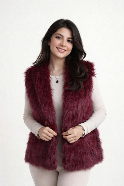 CELİORA STYLE Kadın Suni Kürk Yelek – Astarlı, Hafif, Rahat Kesim, Günlük Şık...