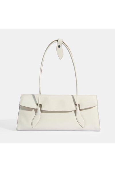 Desa Bej Kadın Yaprak Detaylı Rugan Deri Omuz Çantası