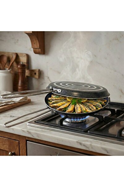 Genel Markalar CEM Mutfak İkiz Balık Kızartma Tavası 32 cm