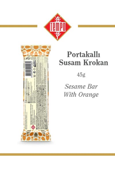 Tempo Şekerleme Sesame Croquet with Orange 45 g X 12 Units