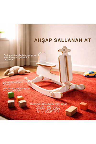 Genel Markalar Ahşap Sallanan Scooter