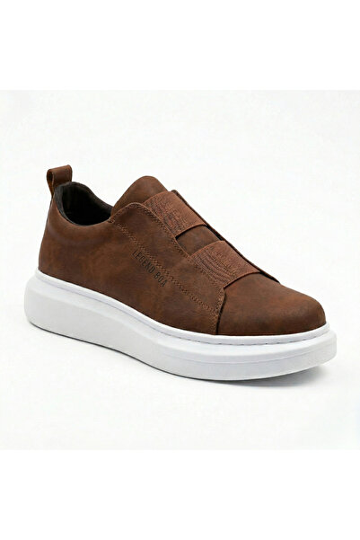 BESKAR BA0307 BOA Tan Leather Umelá koža Ležérne pánske topánky – ľahká konšt...