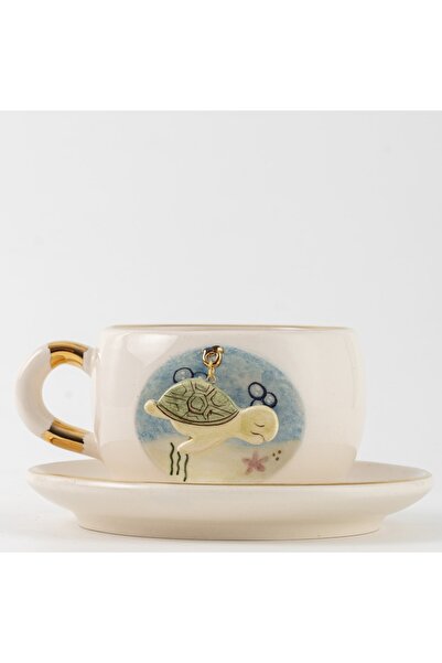 BSK Nature Serisi Caretta Çay Fincanı Seramik El Yapımı