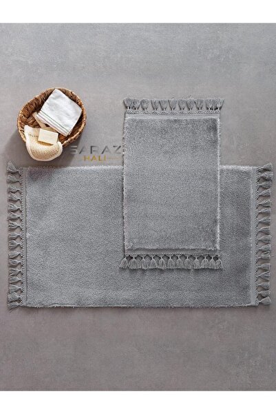 SARAZ HALI Пухнастий килимок для ванної кімнати, 2-шаровий, з бахромою, можна...