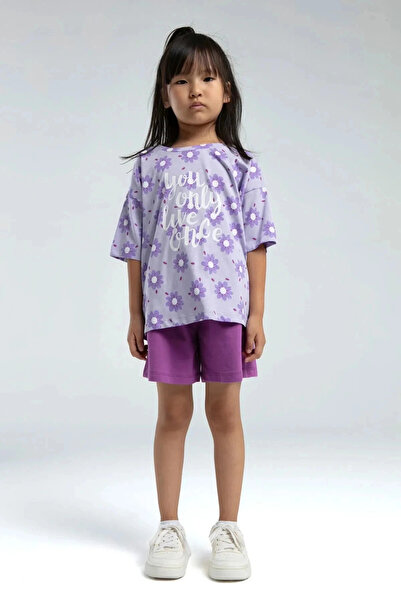 Rolypoly Set pantaloni scurți violet pentru fete