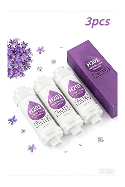 Generica مجموعة فلتر دش مكونة من 3 قطع، تحتوي على فيتامين سي والخزامى، مناسبة...