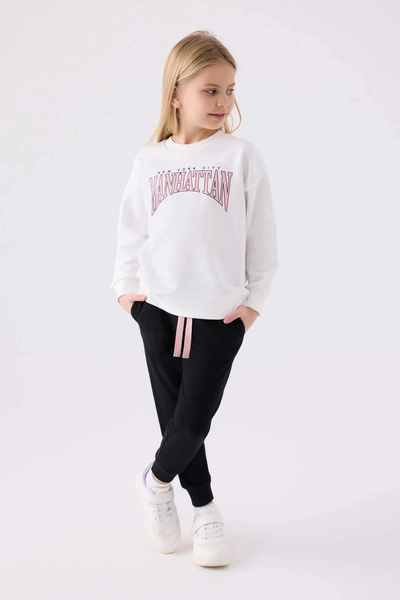 Rolypoly Girl's White Tracksuit Set