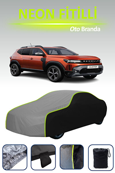 Cemku Fast أسود-رمادي-أسود [رينو داستر] مشمع سيارة متوافق مع حبال النيون، مقا...