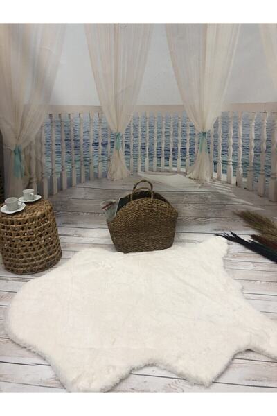 SARAZ HALI Dekoratif Tavşan Tüyü Post Peluş Kaymaz