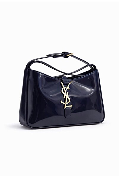 Genera حقيبة كتف نسائية جلد لامع بتصميم فاخر ومشبك ذهبي أنيق – ألوان متعددة