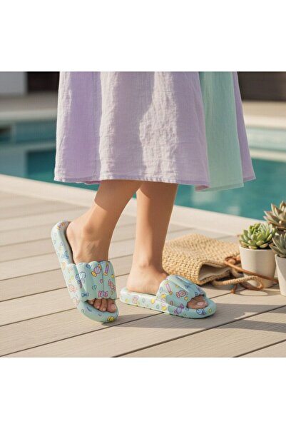 OEM Papuci veseli dama, cu model dragut, cu platforma, din material EVA, H675