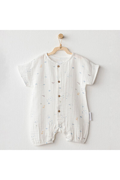 andywawa Ac25610 Ocean İs My Happy Place Müslin Tulum White