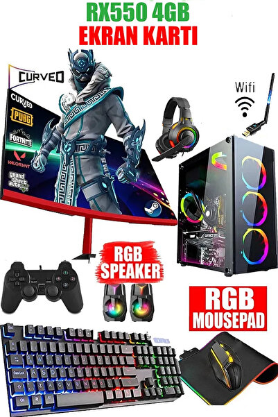 Dmc Nx18(PUBG,GTA 5) I5-4430 32GB RAM,256GB SSD,500GB HDD,4GB RX550,24"Oyuncu...