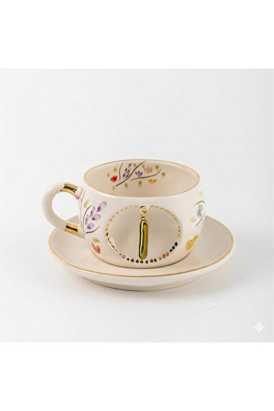 BSK Harfli Bahardalı Çay Fincanı I Harfi