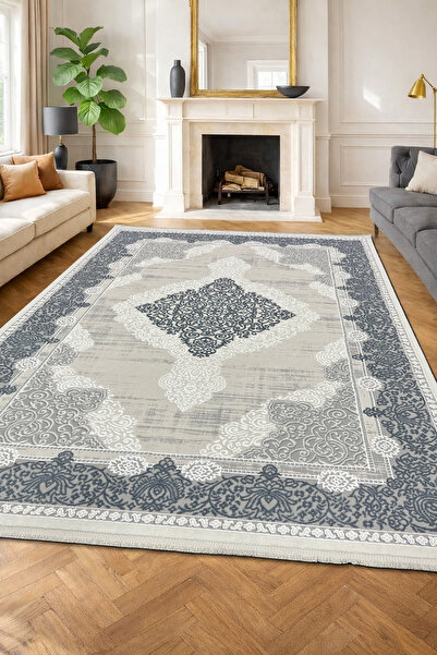 ünalcarpet 4 Metrekare - 6 Metrekare Bambu Tarz Modern Dokuma Salon Oturma Od...