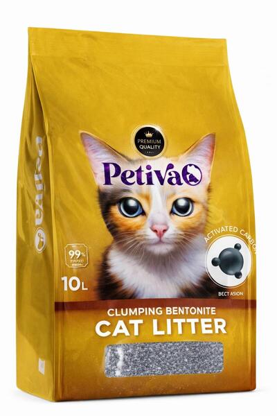 Neva Petshop PETİVA AKTİF KARBONLU TOPAKLANAN KEDİ KUMU10L