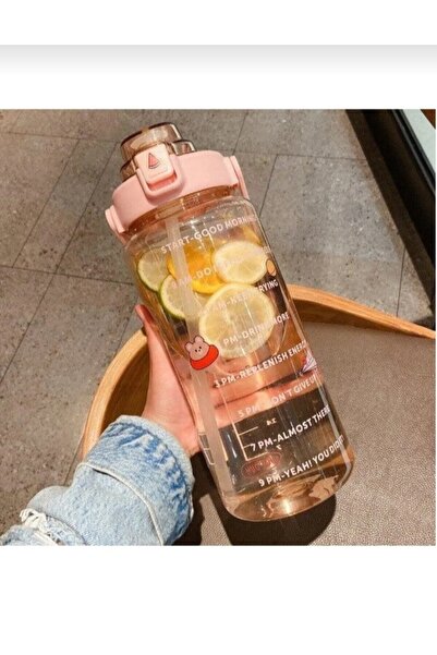 ABAS 2 Litre motivasyon #suluk#pipetli#kullanışlı#stickert hediyeli suluk değ...