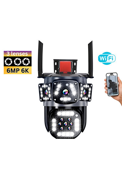 CLAUSTEEL Cameră de supraveghere 3 în 1 M145, Triplă, 6K, 6 Megapixeli, Wireless