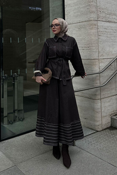 LOCCO Γυναικείο πουκάμισο με κρυφό γιακά, κεντημένο, με διπλές τσέπες και φού...