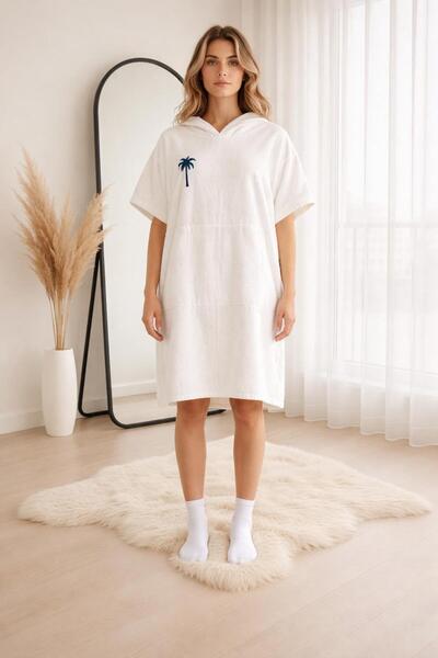 Pura Vida Beyaz Havlu Panco ( Laci Nakış )