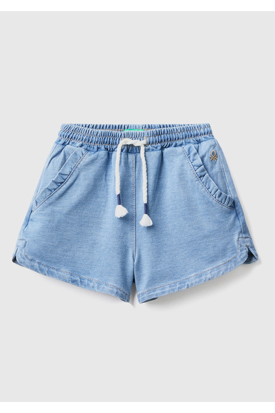 United Colors of Benetton Devojčice, kratke hlače sa naborima i džepovima Den...