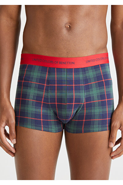 United Colors of Benetton Ανδρικά πράσινα βαμβακερά μπόξερ με όλα τα σχέδια