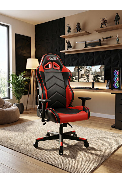 GAMERX G/D X Serisi Kırmızı/Siyah Deri Oyuncu Koltuğu