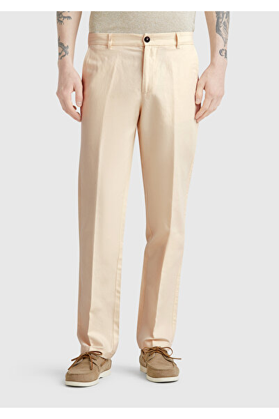 United Colors of Benetton Pantaloni pentru bărbați, bej, in Mixed Pocket cu v...