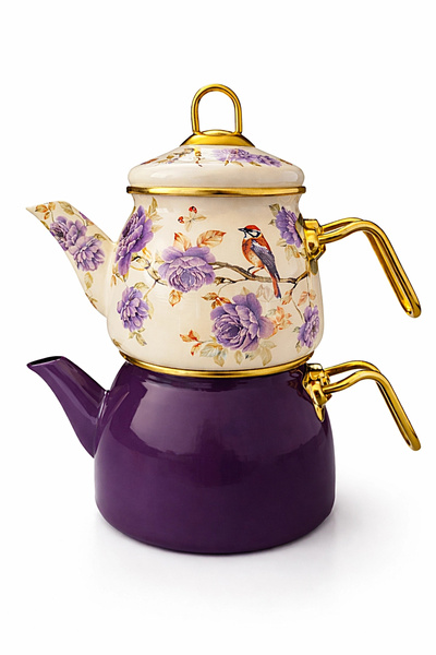 PR HOME نموذج إبريق الشاي الصغير المطلي بالمينا من Fiorella