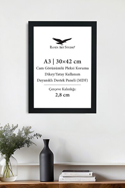 Raven Art Studio Potala A3-30x42cm Μαύρο Πλαίσιο Εγγράφων Φωτογραφιών και Αφι...