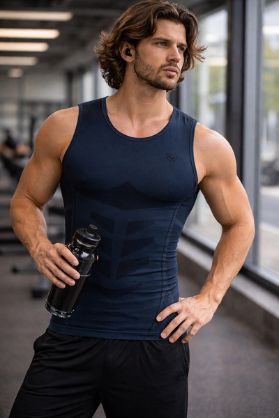 MioFit Muška pletivo prozračna Bešavne sportske rezervoare Top