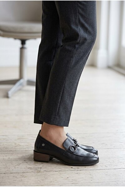 Mammamia Kadın Hakiki Deri Casual Ayakkabı- Klasik, Tarz-Topuklu -Günlük-Toka...