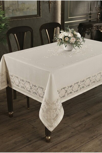 cacao home Jumbo Masaörtüsü Dertsiz Leke Tutmaz Sıvı Geçirmez Masa Örtüsü