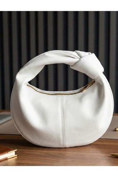 Çanta Trend Women's White Color Leather-Look Jordi Clutch Bag