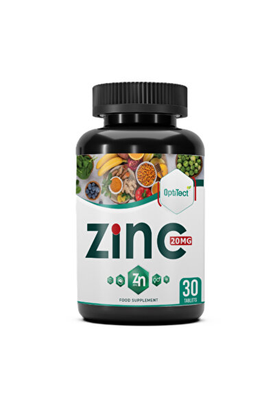 OptiTect الزنك، 20 ملغ، 30 قرصًا، يدعم صحة المناعة ويعزز الطاقة