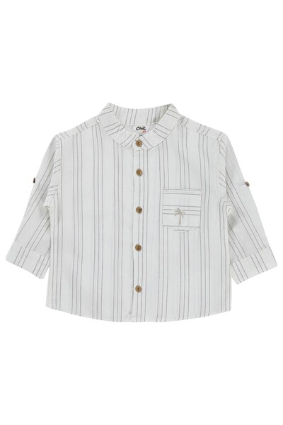 Civil Baby Ριγέ Πουκάμισο 6-18 μηνών - Εκρού 9-12 μηνών