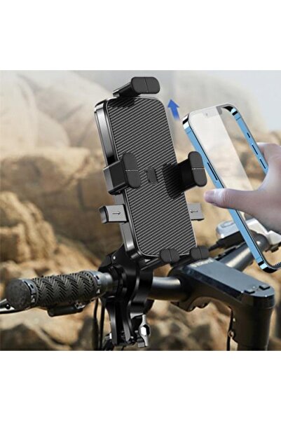 coofbe Suport pentru ghidon rotativ 360 anti-vibratii Suport pentru motocicle...