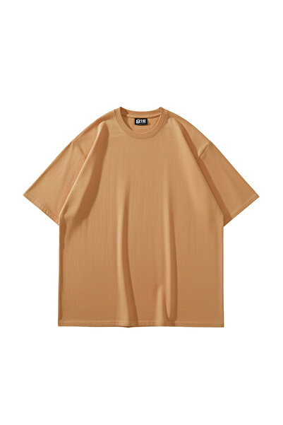 Sekizbiraltı 816 Design Osnovni Premium Oversize kroj Smeđa T-shirt