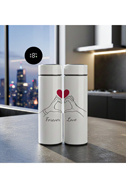 Trendmiya 2-Piece 500ml Thermos Set with Special Design for Valentine's Day