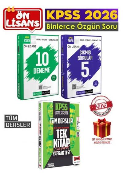 Pegem Akademi Yayıncılık 2026 Pegem Ön Lisans 10 Deneme+Ön Lisans Çıkmış Soru...